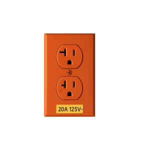 Receptáculo Dúplex Naranja 20A 125V con Tierra Aislada