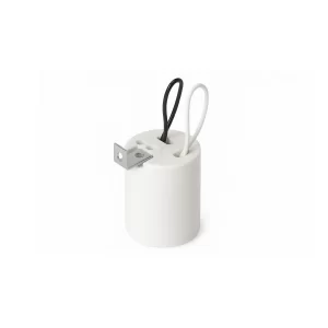 Socket de Porcelana con Soporte en Escuadra y Cables